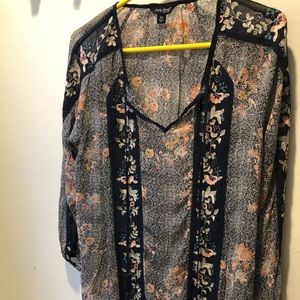 Lucky brand floral blouse 🌺🌸
